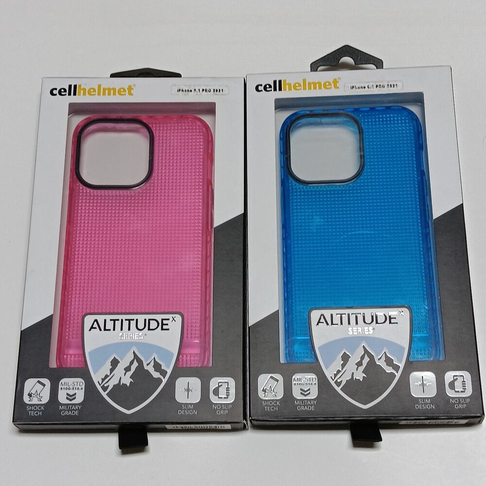 Lot of 2 CellHelmet Altitude X iPhone 13 Pro Cases Shockproof Protective Covers